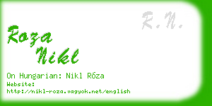 roza nikl business card