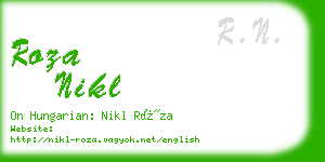 roza nikl business card